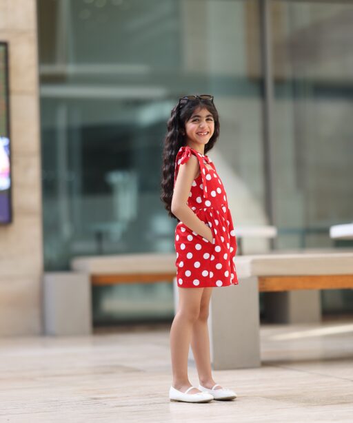 Alternative view of Polka dots red jumpsuit