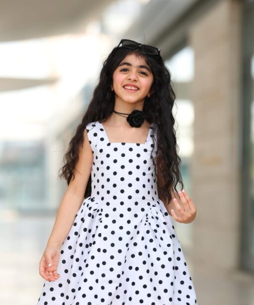 Polka black and white dress